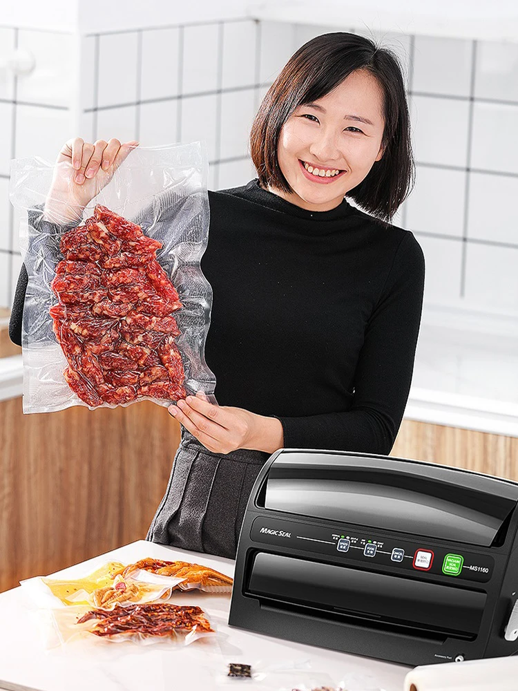 Vacuum Sealer MAGIC SEAL MS1160 Packaging Machine for Plastic Bags Products Food Storage Containers Auto Manual Modes Home