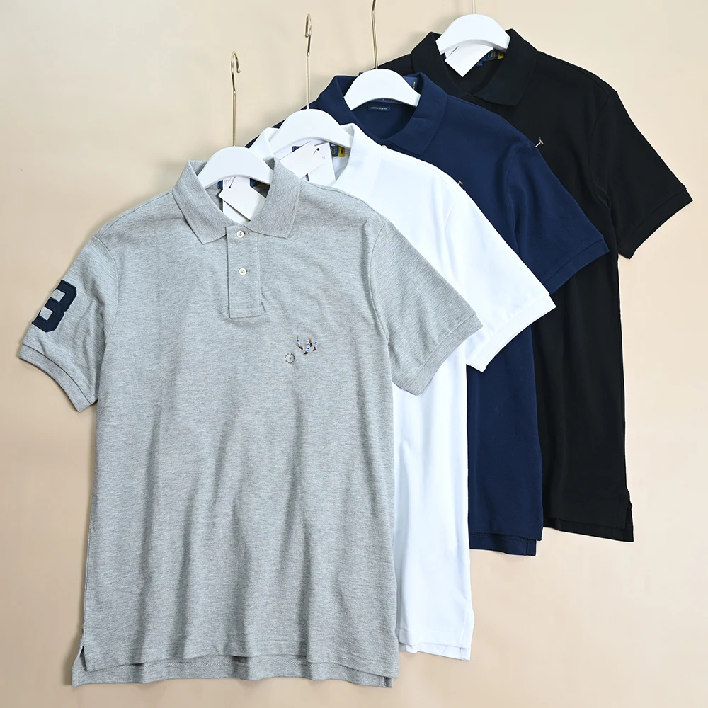 

Новые летние мужские повседневные хлопковые пике irt ort Sve с вышивкой, универсальные современные Sle Faion Urban Stand Fit