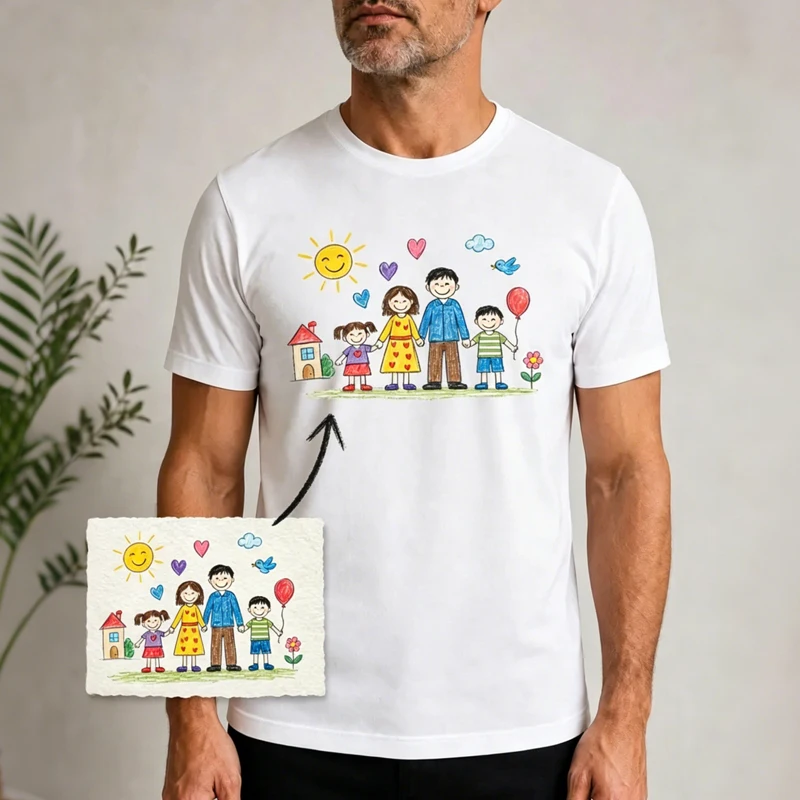 Unisex Custom Photo T-shirt, Any Picture Image Text PERSONALISED T Shirt, Own Photo Shirt, Photo Gift Personalized Birthday Hen
