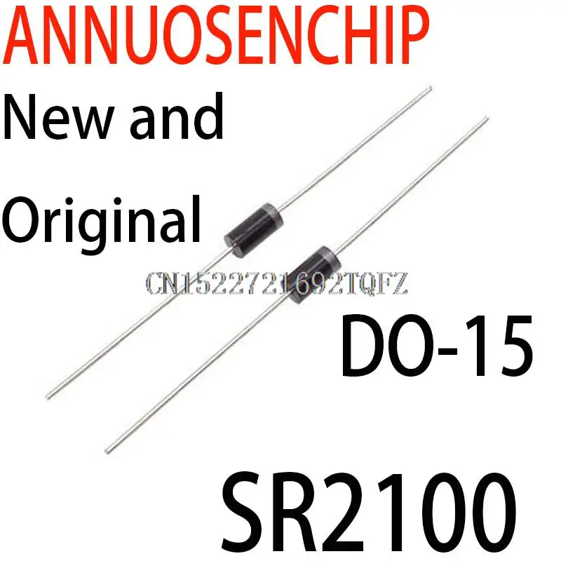 10PCS New and Original   2A 100V  DO-15 SR2100