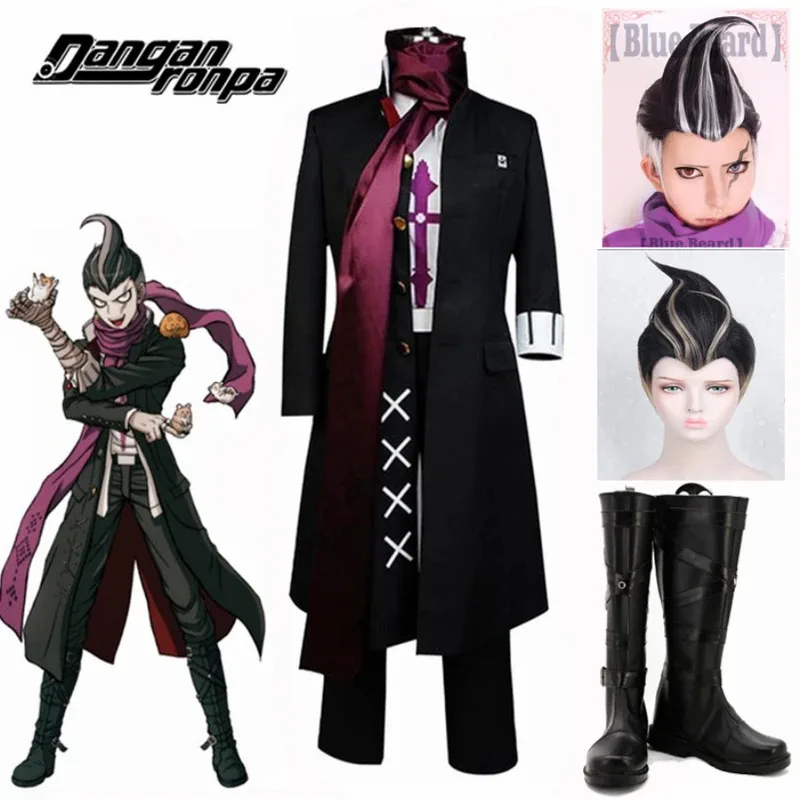 

lili 123Super Dangan Ronpa 2 Danganronpa Gundam Tanaka Cosplay Wig Full Set Anime Halloween Party Costume For Adult Men