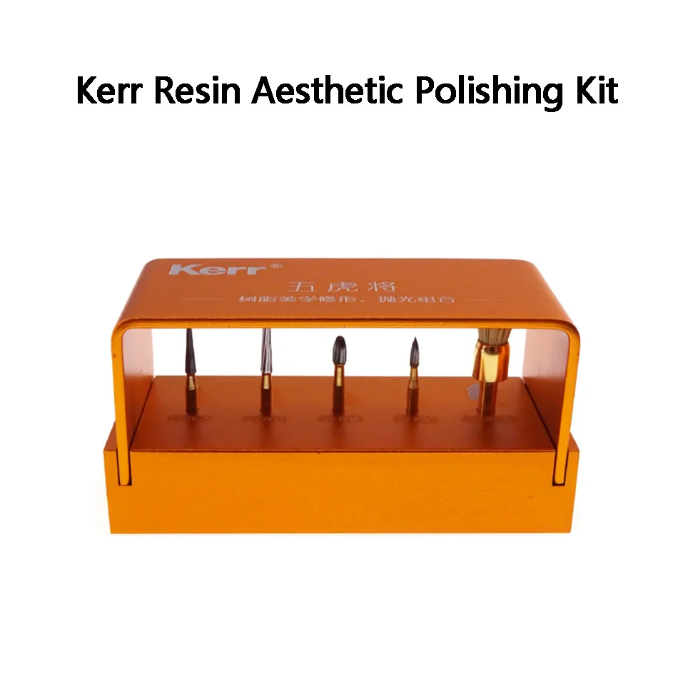 Kerr Resin Aesthetic Restoration Polishing Set / Five Heroes Polishing Tools Polishing Steel Shaft Polishing Brush Polishing Kit