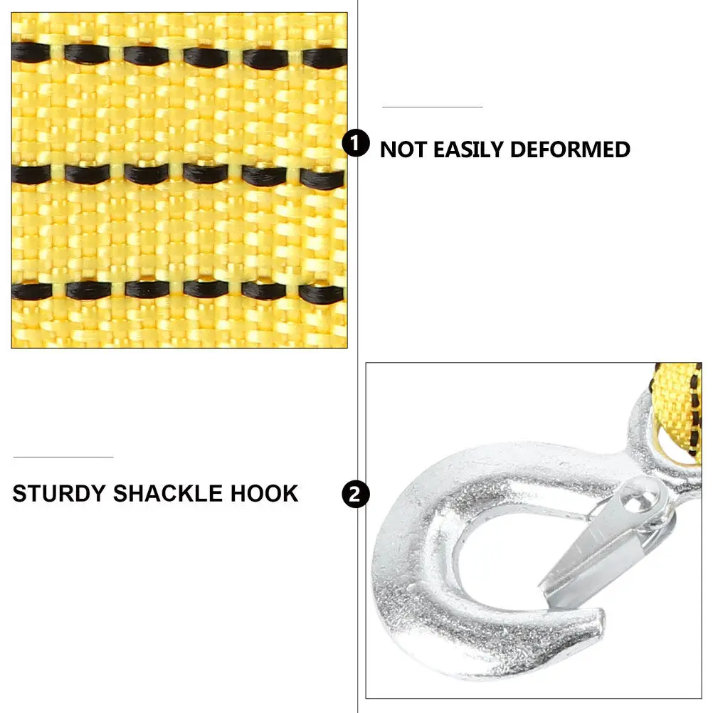 

Комплект буксировочных тросов для автомобиля: сверхпрочный нейлоновый буксировочный ремень, светоотражающий ремень для экстренного спасения в ночное время, нейлоновые буксировочные ремни