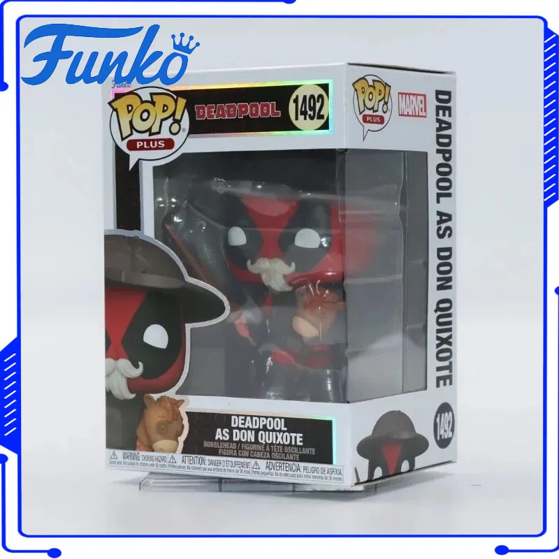 

Genuine Funko Pop Plus Marvel Deadpool As Don Quixote #1492 Vinyl Bobblehead Action Figure Collectible Alentine's Day Gift