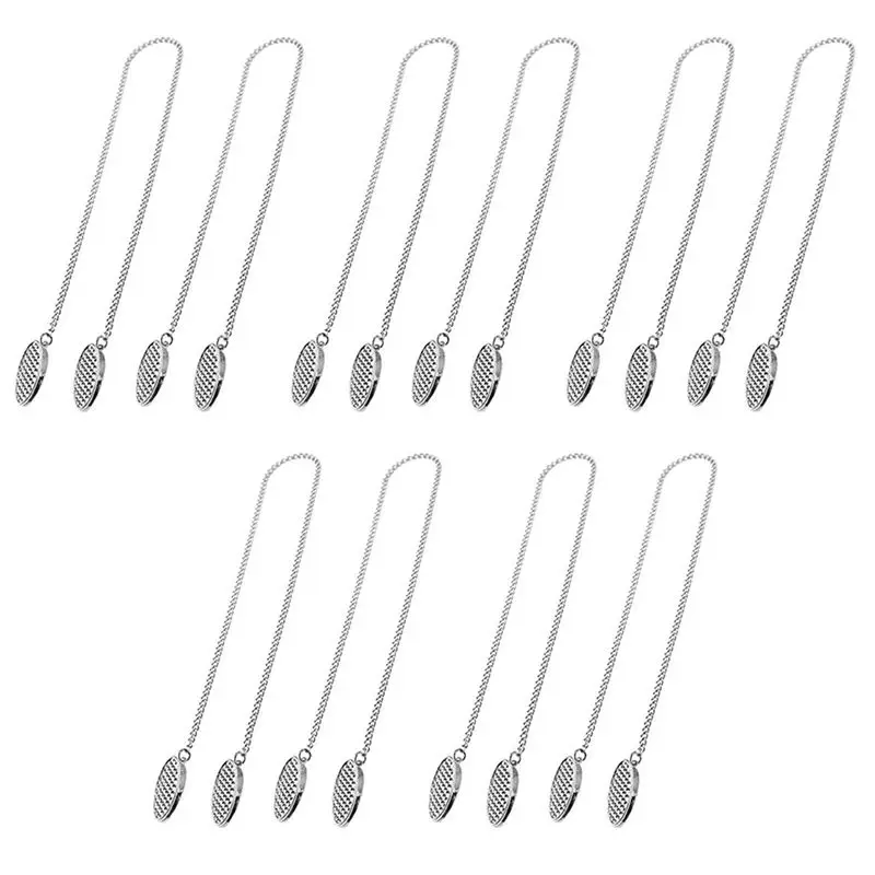 ABJN-10 Pcs Napkin Chain Napkin Holder Napkin Clips Chain Flexible Lanyard Neck Strap For Seniors Older Adults Children