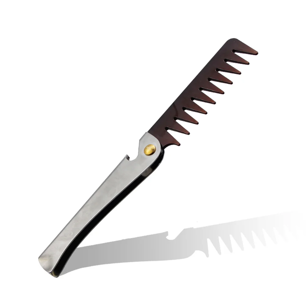 

1pc Vintage Pommade Comb Stainless Steel Pp Narrow Tooth Men'S Hair Comb Portable Massage Styling Tool Anti-Static