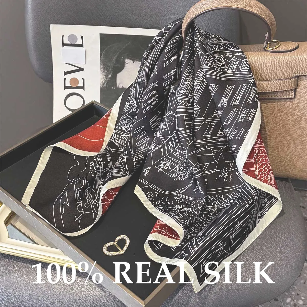 

100% натуральный шелк 65 см, квадратный шарф, шаль, женские шарфы с двусторонним принтом, шейный платок, роскошный платок, бандана, пончо из пашмины