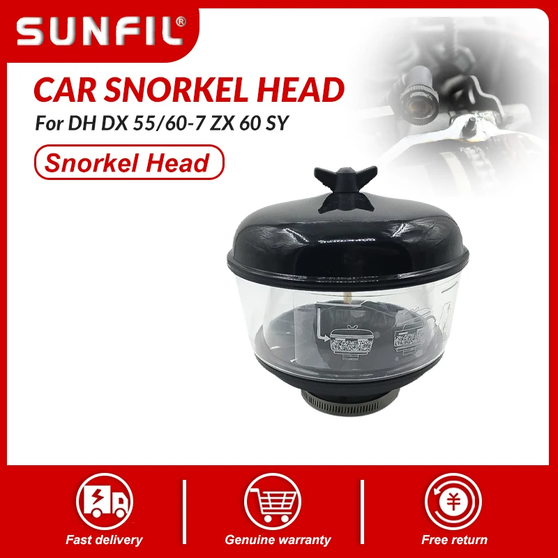 

Water Trap Snorkel Head Air Pre Cleaner Flow Car Snorkel Head for DH DX 55/60-7 ZX 60 SY and Toyota Nissans 3 Inch 78MM