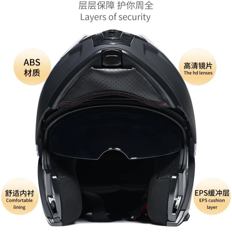 DOT Certified Helmet Motorcycle Helmet Dual Visor Modular Motorcycle Helmet Cascos Para Moto Motocross Night Vision Lenses