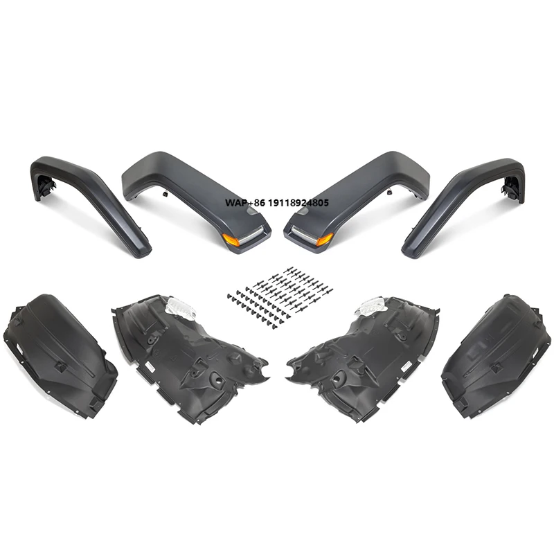 

4x4 автомобильные аксессуары для бездорожья, автомобильные ABS OE, высокие расширители крыльев с подсветкой для Jeep Wrangler JL 2018+