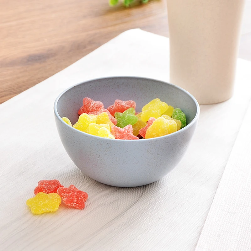 1Pcs Eco-Friendly Wheat Straw Bowl Household Rice Salad Soup Bowls Unbreakable Bowl For Home Kitchen