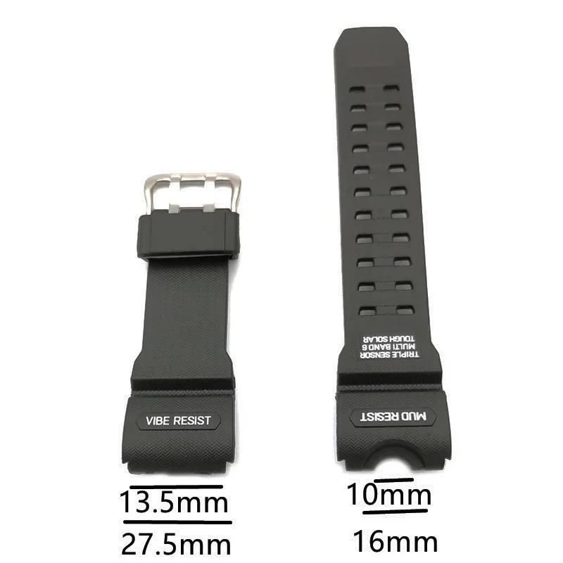 Strap for Casio G-SHOCK GWG-1000GB Black Silicone Watch Band Men Sport Waterproof Pin Buckle Watchband Bracelet Accessories