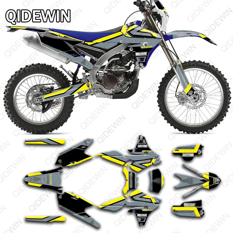 

QIDEWIN For Yamaha YZF250 2014-2018 YZF450 2014-2017 YZF 250 450 YZ250F YZ450F Motorcycle Graphics Background Decals Sticker