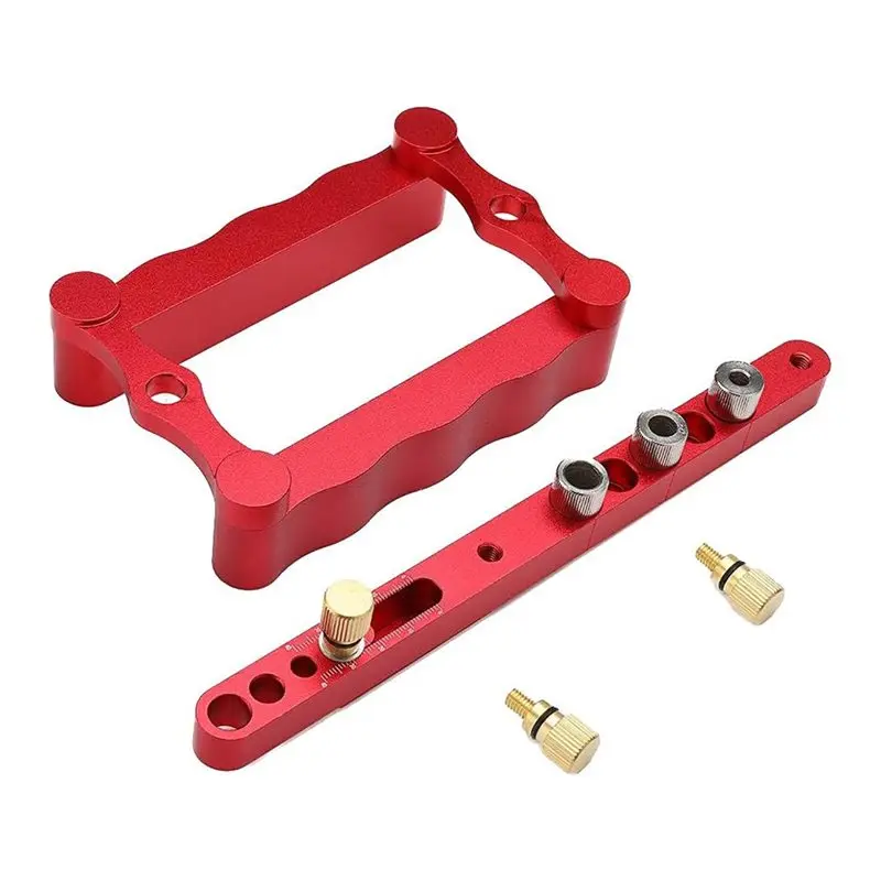 VEHO-Woodworking Joinery Hole Drill Guide Self Centering Punching Locator Tool Positioner Locator For Metric Dowels