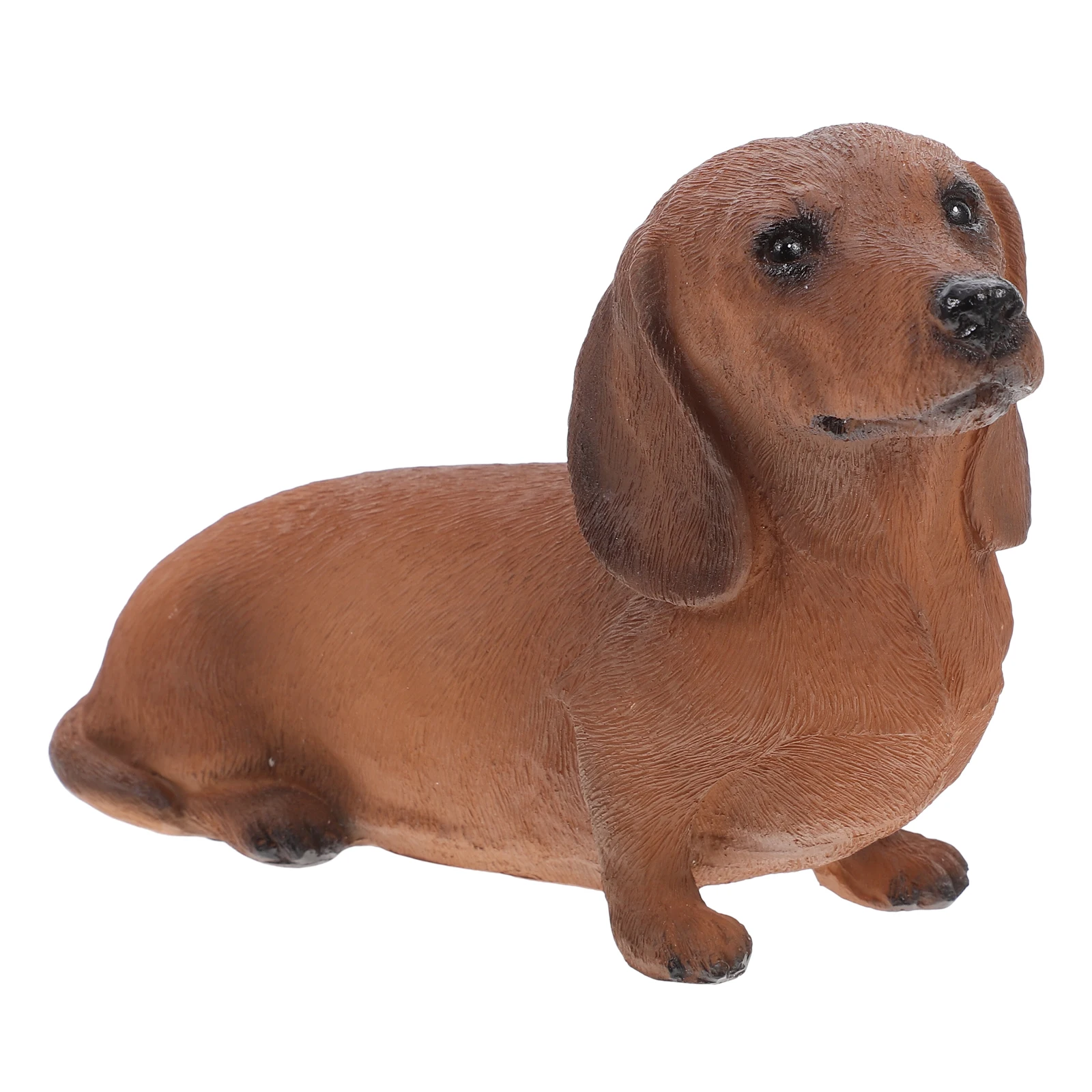 

Dachshund Dog Ornaments Realistic Model Crafts Figures Puppy Statue Small Decoration Resin Home Decor Bedroom Office Living Room