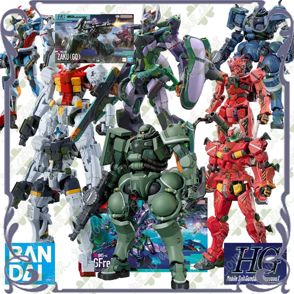 

BANDAI Original GUNDAM HG 1/144 Series GQuuuuuuX MS-06 ZAKU GQ POLICE ZAKU RED GUNDAM gMS-K GFreD Assembly Model Gifts
