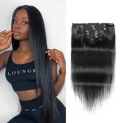 Ulrica-Extensions de Cheveux Brésiliens Naturels Remy, Lisses, 8 à 28 Pouces, Paquet de 120g