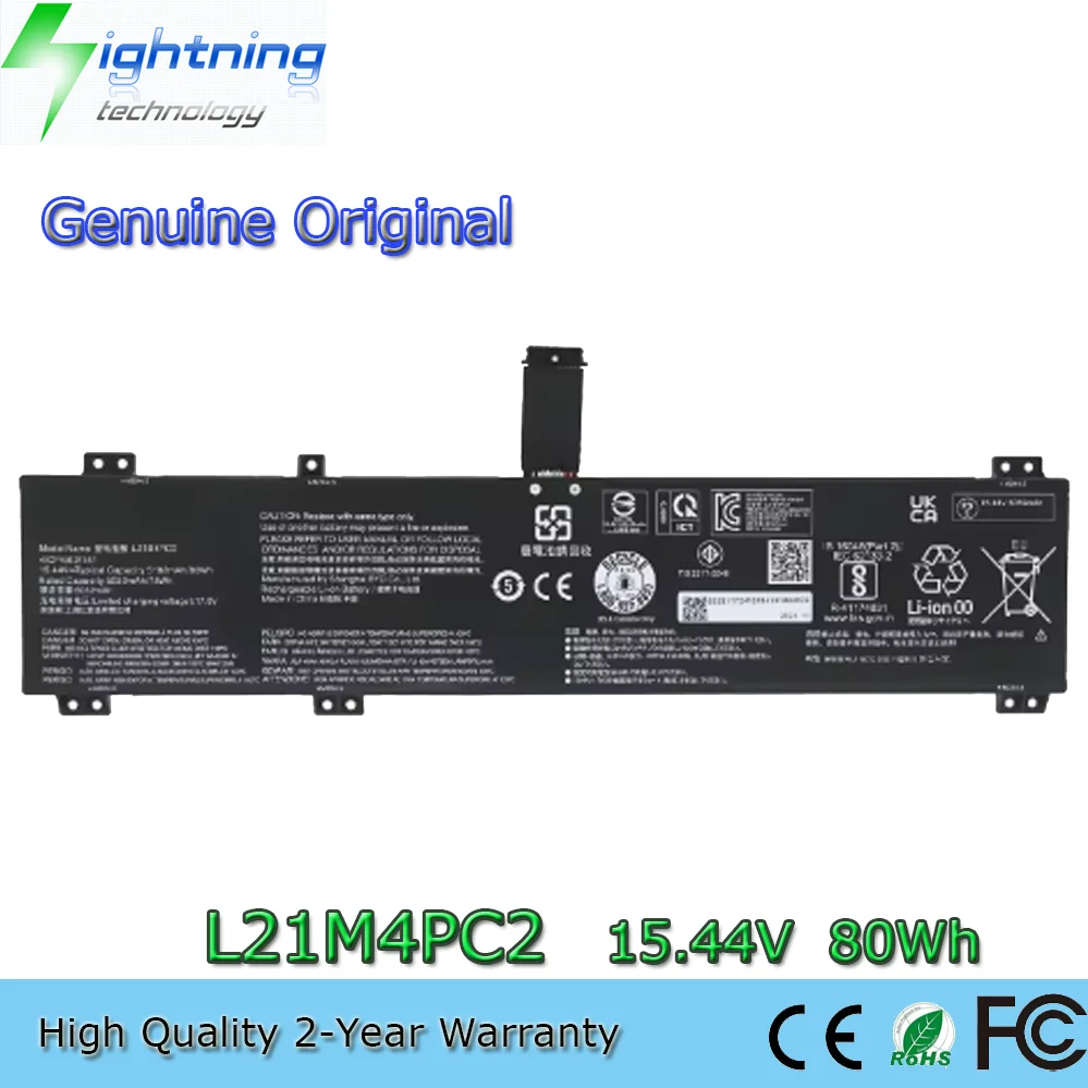 

New Genuine L21M4PC2 L21M4PC3 L21D4PC1 15.44V 80Wh Battery for Lenovo Legion 5-15ARH7