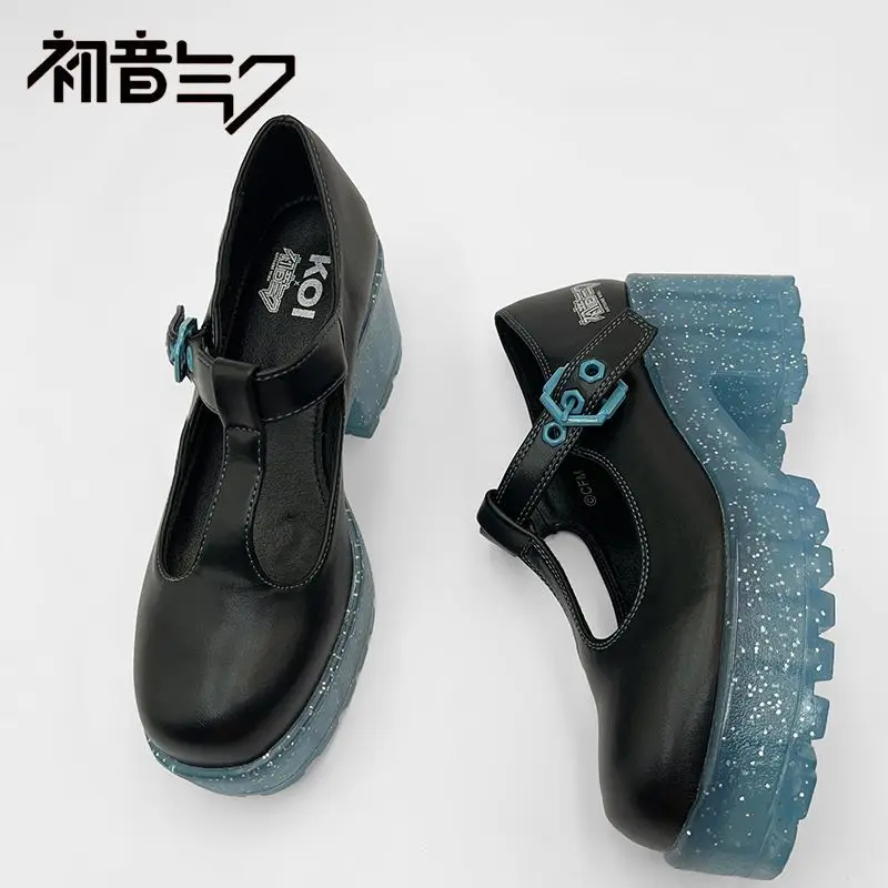 

Anime Hatsune Mikuu Shoes PU Leather Mikku JK Formula Halloween Party Cosplay Shoes Miku Non-slip High Heels Cosplay Boots