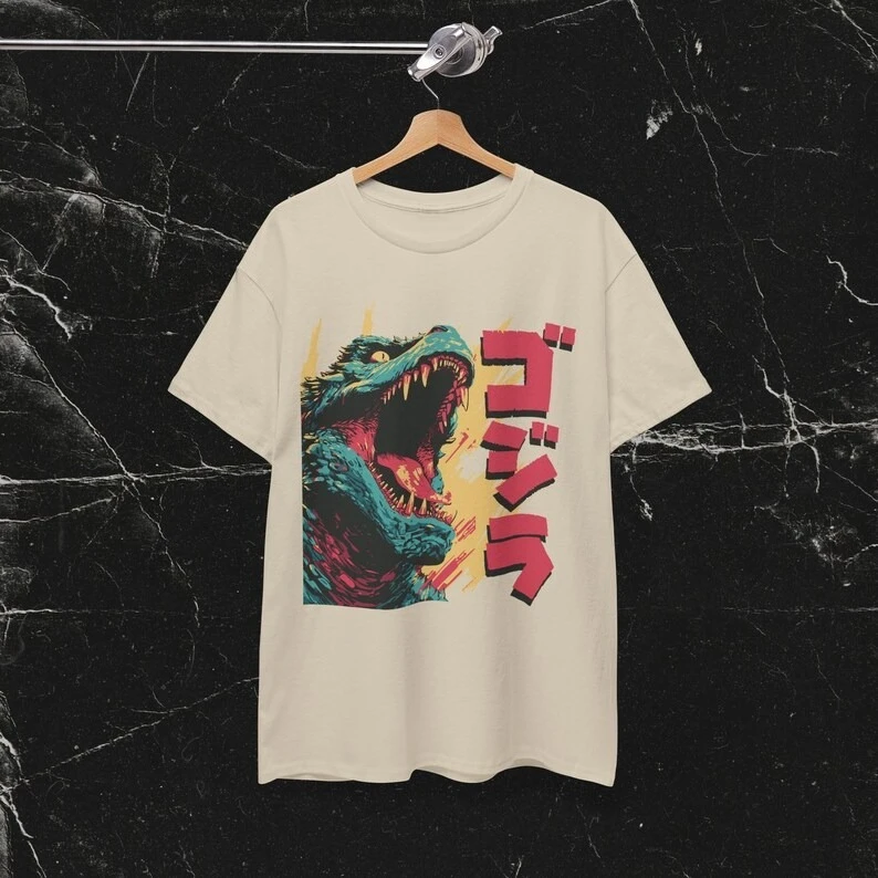 Godzilla Gojira Japanese Kaiju Movie Graphic T-Shirt Anime Print Oversized Japanese Manga Streetwear Men Women Harajuku Y2k Tops - view 5