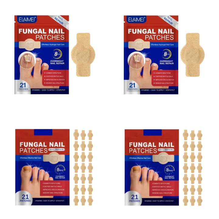 

21/42Pcs Toenail Fungus Patches Waterproof Nail Repair Patches Nail Ingrown Correction Stickers For Discolored Or Damaged Nails