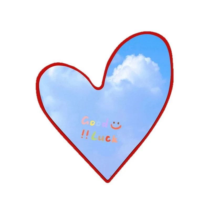30x33cm Acrylic Heart Mirror Wall Art Modern Hanging Decoration Photo Prop Cafe Shop Bedroom Living Room Background Decor