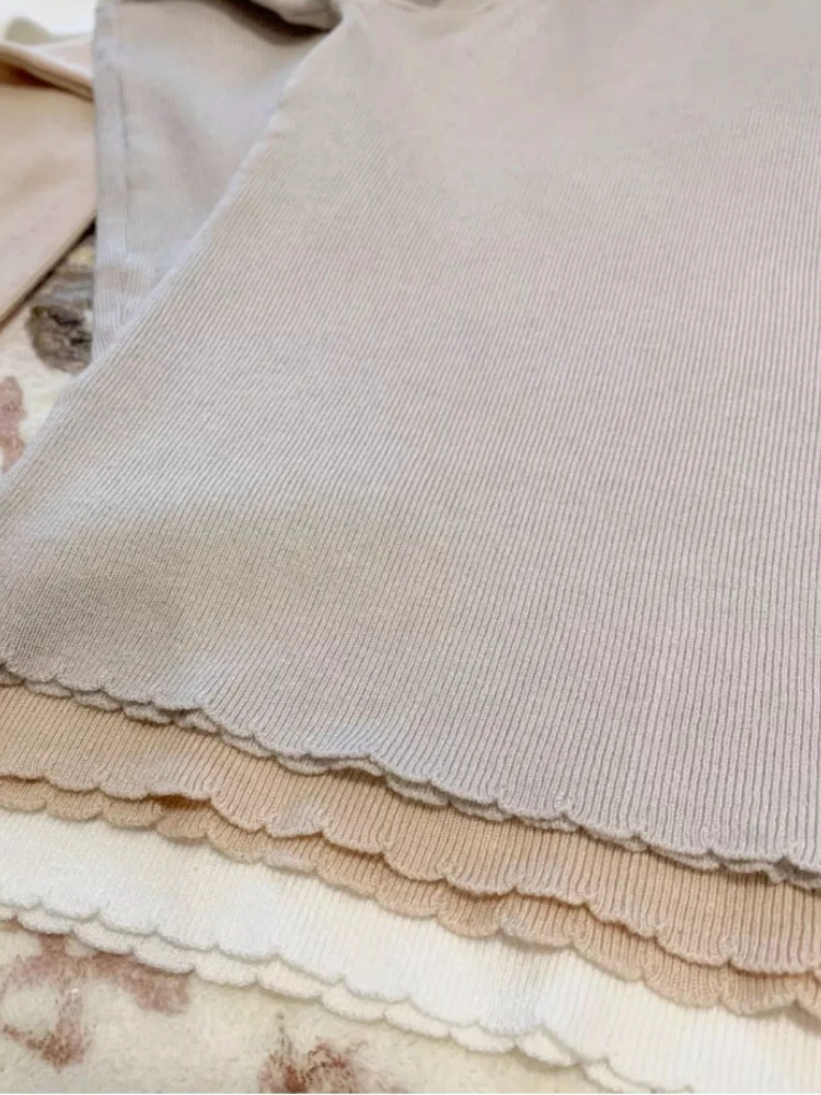 Harajuku اليابانية أنيقة ضئيلة أعلى المرأة القوس نصف الرقبة العالية قاعدة قميص الخريف الشتاء لوليتا الطبقة الداخلية الحلو الزي الموضة #5