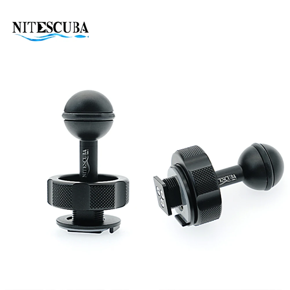 Nitescuba Diving Shell Cold Hot Shoe Adapter Ball Adaptor Mount Base Connector Gopro Tg6 5 Camera Housing Underwater Photography