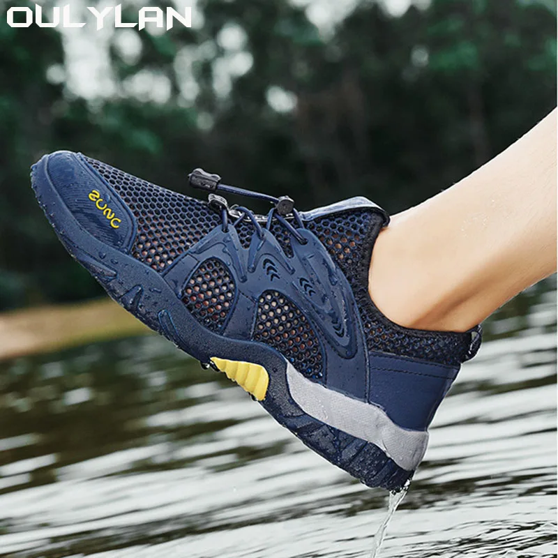 

Breathable Sneakers Men Shoes 2024 Fashion Shoes For Men Climbing Hiking Shoes Men Outdoor Beach Wading Tenis Barefoot Sneakers