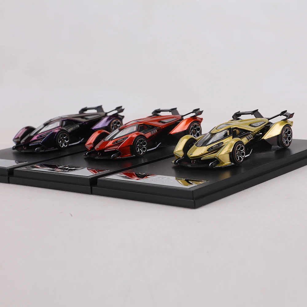 LMF 1/64 V12 Vision GT Diecast Car Model Alloy Simulation Concept Supercar Collectible Display Toy Gift for Car Enthusiasts