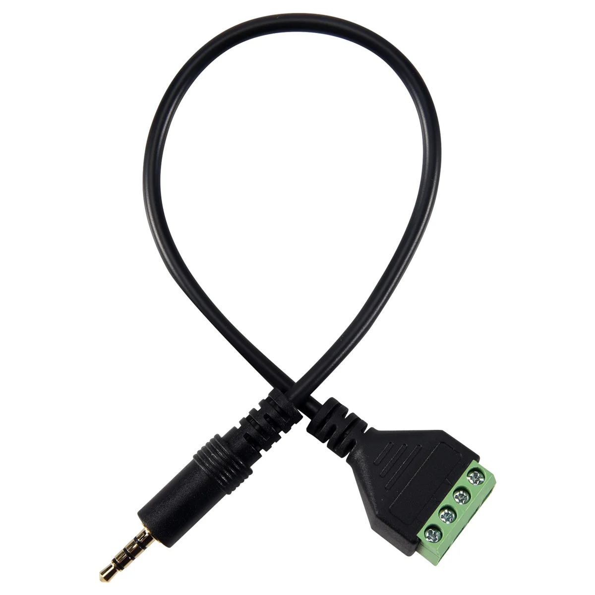 Terminal de parafuso Adaptador Speaker Cable, 4-Core Stereo, TRRS Masculino Buraco para AV 4, Balun Cabo Conector, 3,5 milímetros