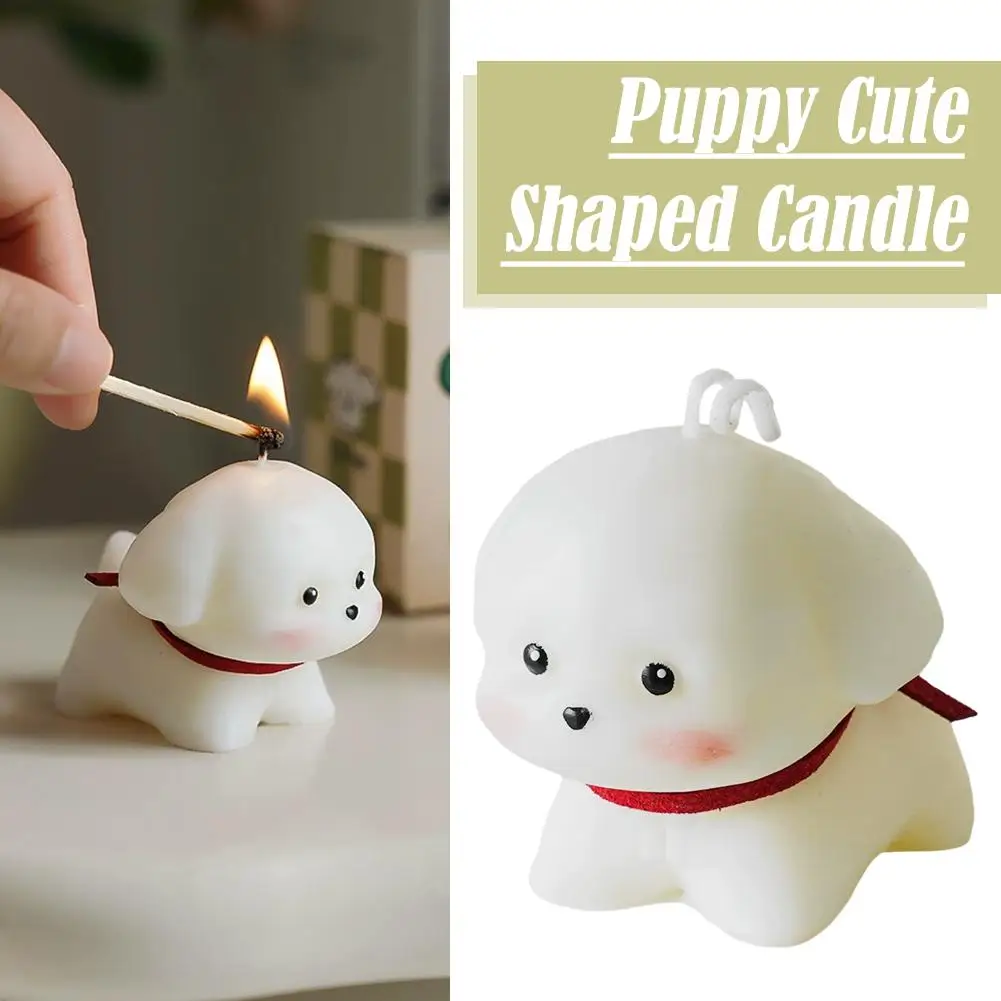 

Ароматическая свеча в форме милой собаки, фигурка ароматерапевтического воска для домашнего декора, подарок для любителей домашних животных, стойкий аромат K0N3