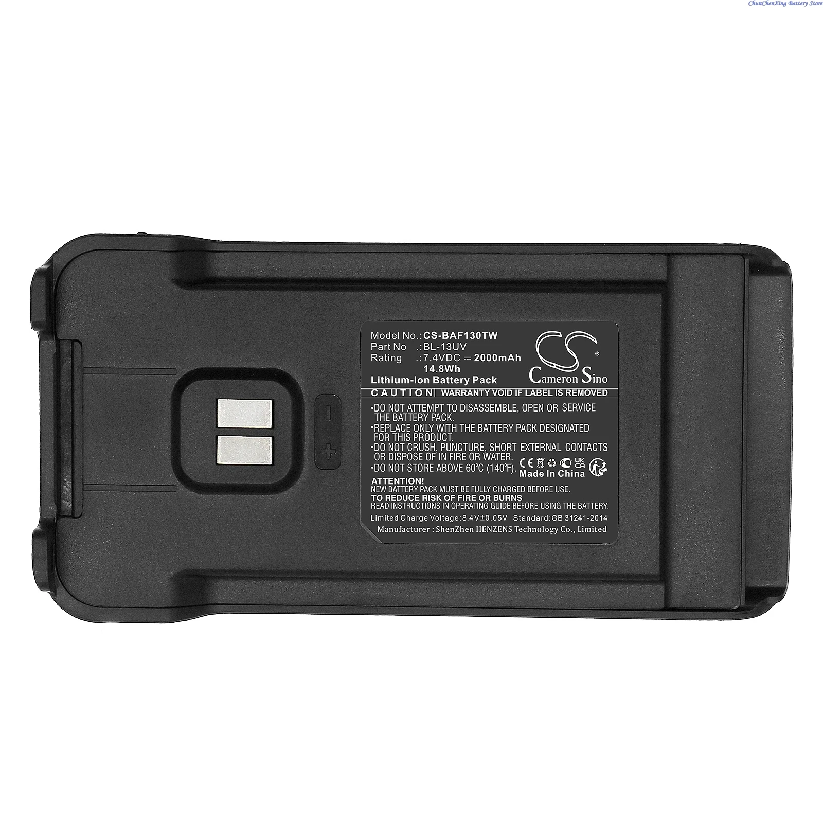 

Cameron Sino 7.4V 2000mAh Two-Way Radio Battery BL-13UV for Baofeng UV-13 Pro,MU-5 MURS,UV-88,RT-85,GM-15 Pro,TP-8 Plus,P15UV