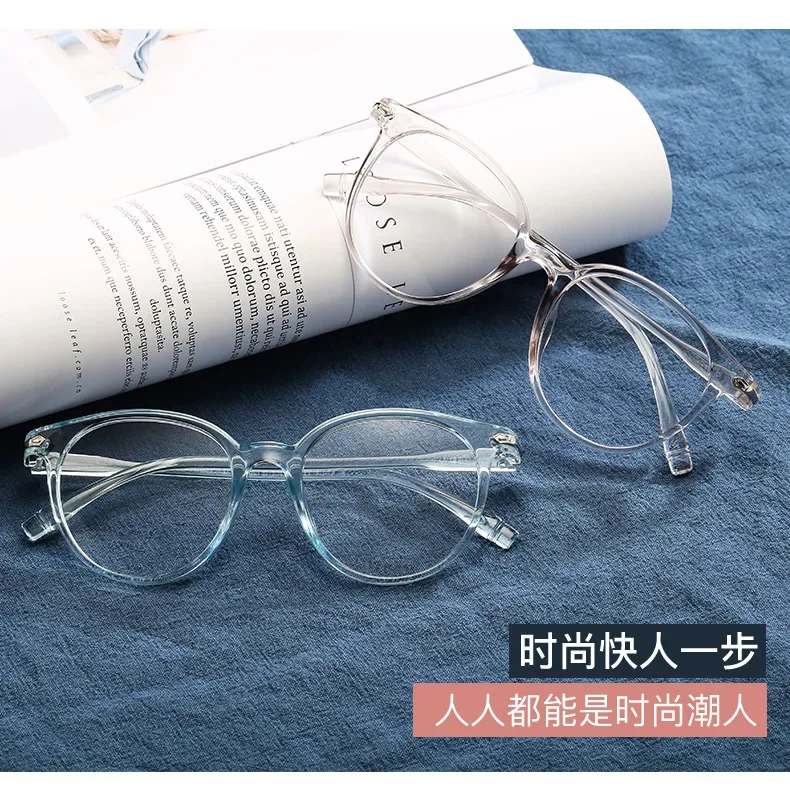 Transparent Round Frame Anti Blue Light Blocking Glasses Women Men Portable Computer Eyewear Optical Spectacle Eyeglasses