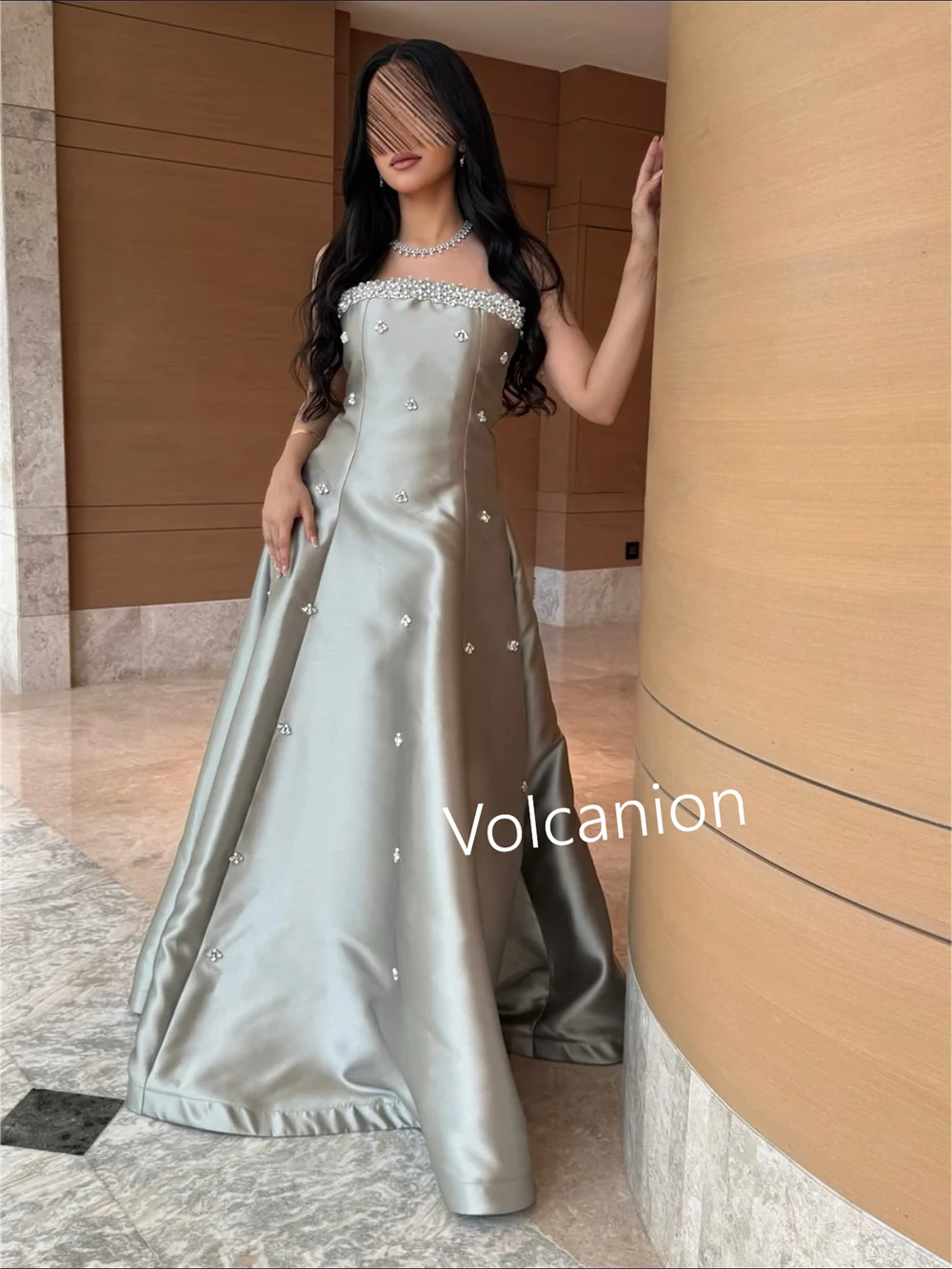 Длинные платья трапециевидной формы без бретелек Charmeuse с бисером и блестками по индивидуальному заказу, вечернее, элегантное, современный стиль