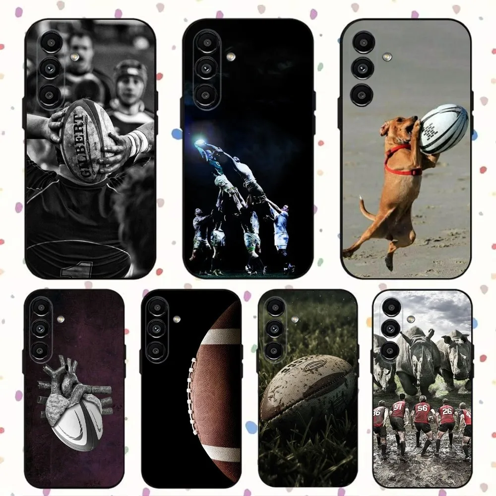 

Rugby Sport Phone Case For Samsung S24,S21,S22,S23,S30,Ultra,S20,Plus,Fe,Lite,Note,10,9,5G Black Soft Cover