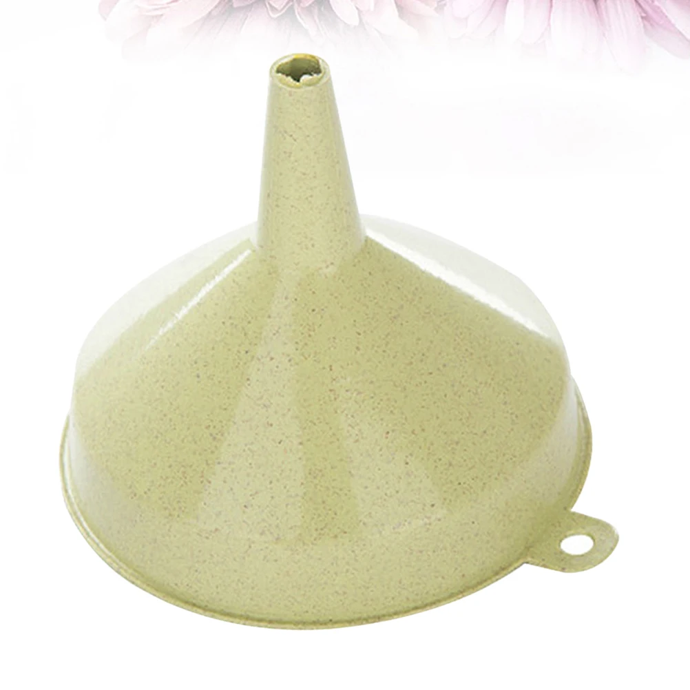 

Kitchen Funnel Food Grade Plastic Liquid Oil Transferring Tool For Powder Spices Storage With Hanging Hole Green