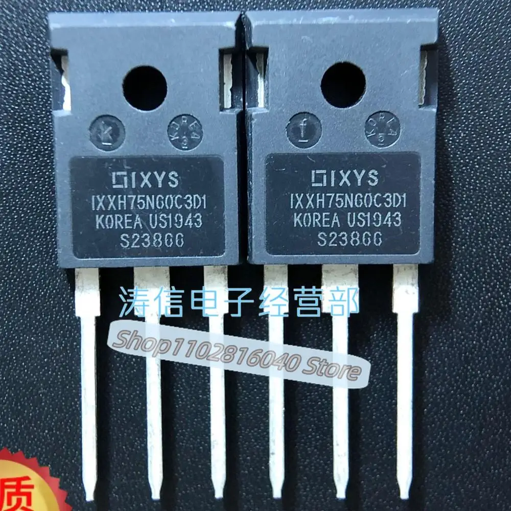 

10PCS/Lot IXXH75N60C3D1 TO-247 75A 600V IGBT Best Quality Imported Original