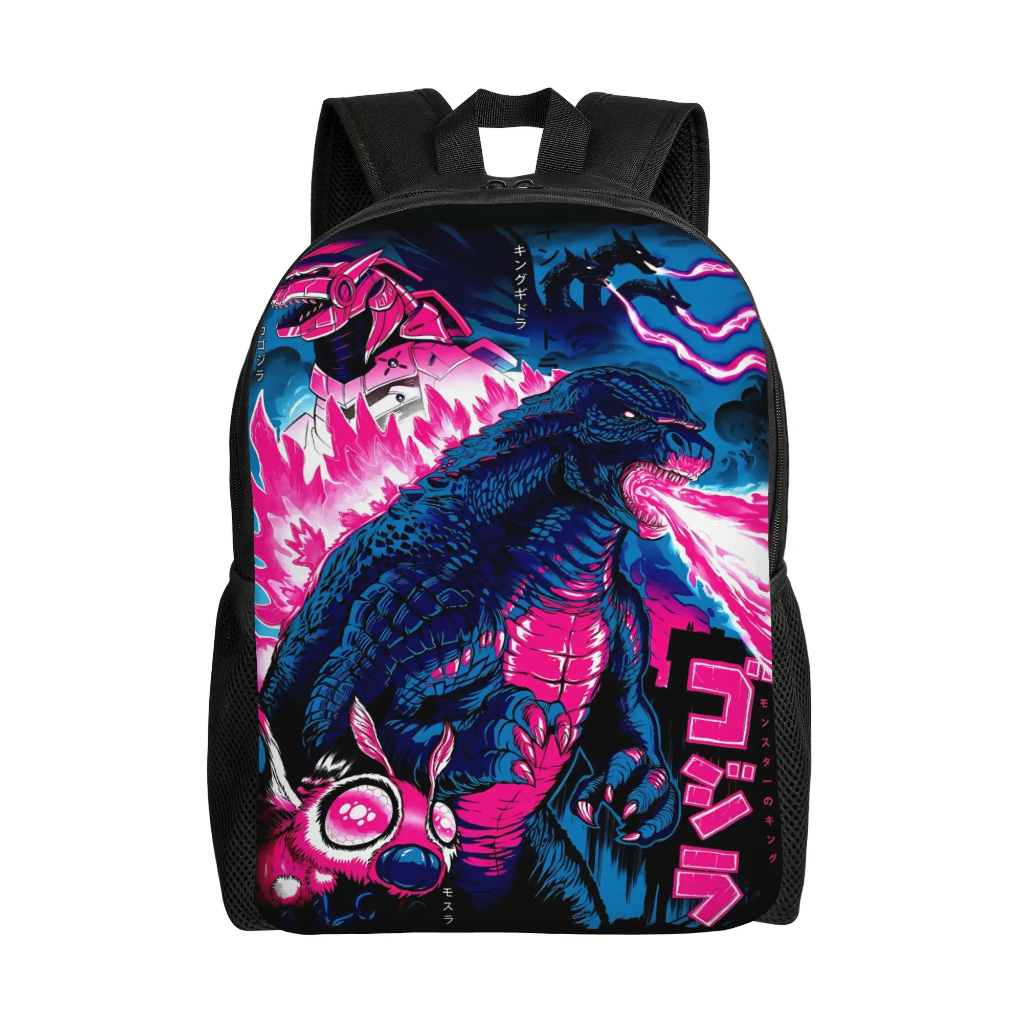 Godzillaed 3D Printed Backpack Women Men  Large Backpacks Polyester Casual High School Bags Outdoor Colorful Rucksack