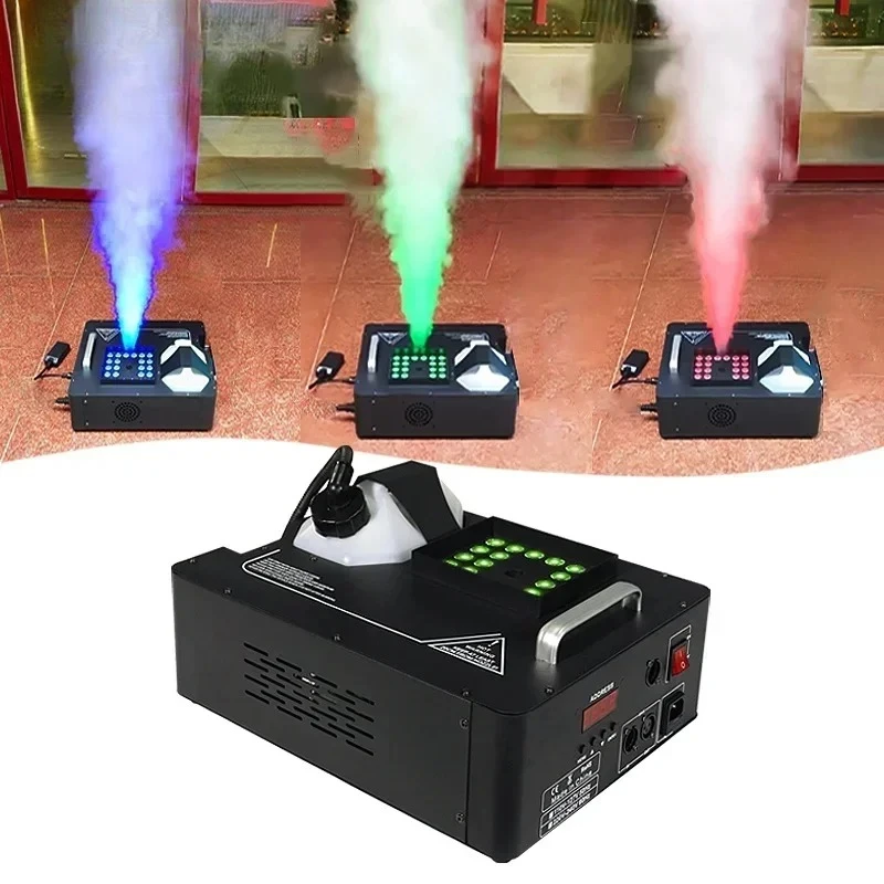 2025/LM 1500w RGB 24X3W LED vertical spray fog  for halloween christmas weddings disco party stage smoke