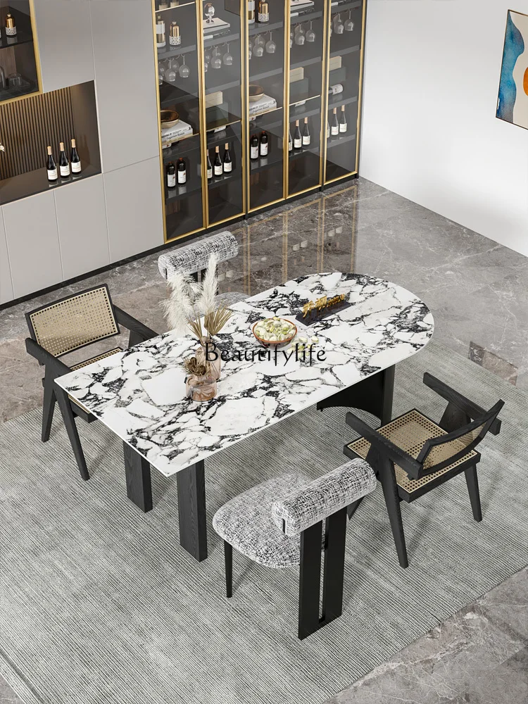 Zhongdao Table Dining Table and Chair Light Luxury High-Grade Marble Small Apartment Table