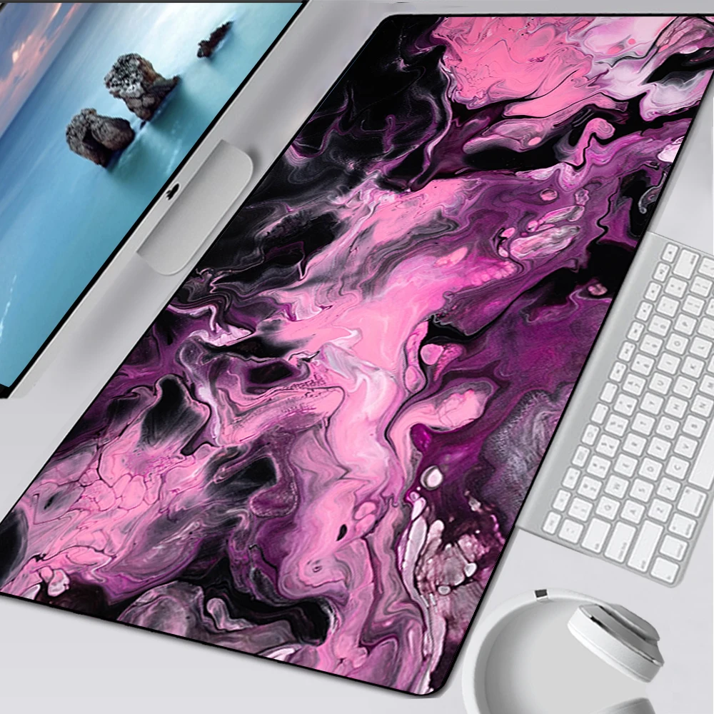 Ink Marble Large Gaming Mouse Pad Computer Mousepad PC Gamer Mouse Mat Laptop Mausepad XXL Mouse Carpet Keyboard Mat Desk Pad