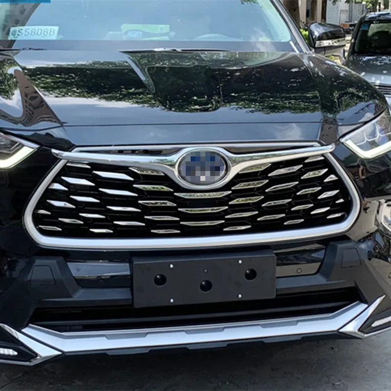 

Подходит для Toyota Highlander 2022, нержавеющая сталь, передний гриль, передняя зеркальная отделка, литьевая наклейка