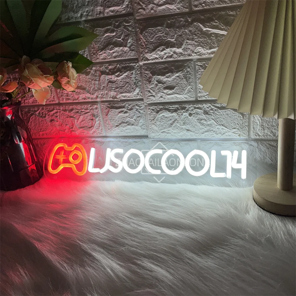 Custom Gamer Neon Sign Game Room Wall Decor Personalized Game LED Neon Light Signs Party Concert Hall Bedroom Decoration Lights