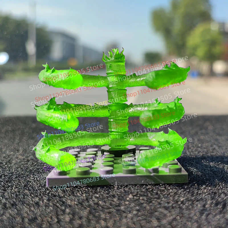 Bloques de construcción, soporte de exhibición de calavera colorida, Mini figura, modelo de ensamblaje, adorno, accesorios de dibujos animados de Anime, juguete, regalo coleccionable