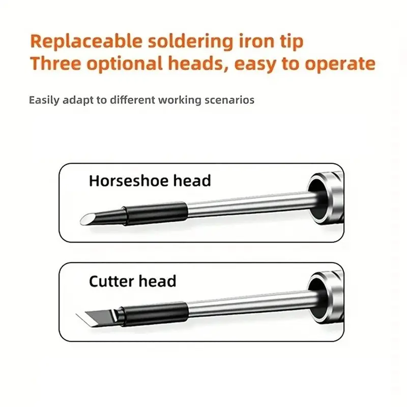 VOFUN-USB Soldering Iron Tip C210 5Pcs 5V Battery Powered Soldering Iron Tip Soldering Rework Tool Accessories C
