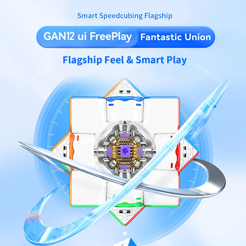 Gan 12Ui FreePlay 3x3 cubo inteligente magnético, Cubo de velocidad mágico, sin pegatinas, profesional en línea, PK, juguetes Fidget