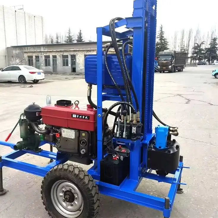 

Customized High Performance Diesel Water Well Drilling Rig Hydraulic 28HP 30HP Crawler 150m 180m Drilling Rig