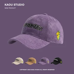 Corduroy retro cap men and women couples versatile street fashion baseball cap
