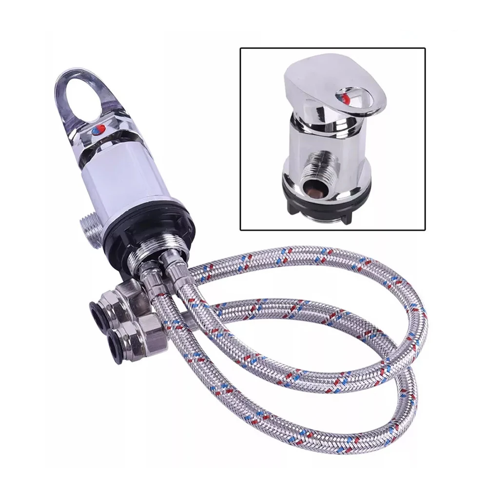 

Versatile 12 Shower Mixer Tap With 800mm Stainless Steel Tails For RV Camping Vehicle Shower Mixer Tap Outlet